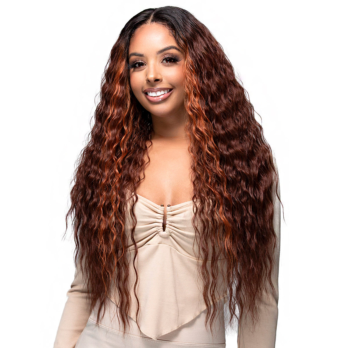 Bobbi Boss Human Hair Blend 13X4 Glueless HD Lace Wig - MBLF402 BEATRIX