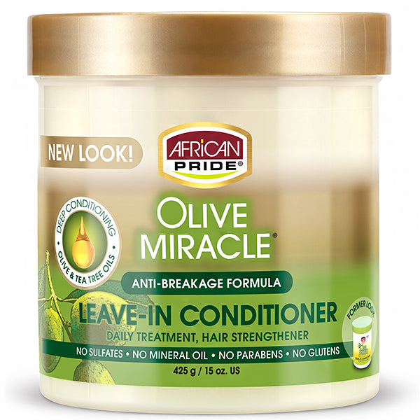 African Pride Olive Miracle Anti Breakage Formula Leave In Conditioner 15oz