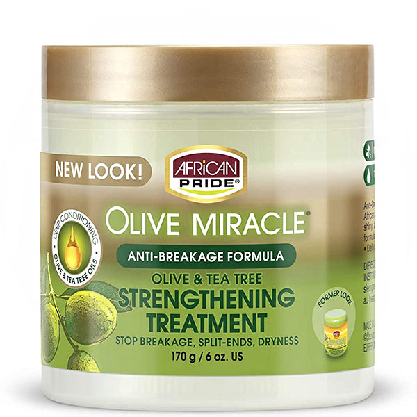 African Pride Olive Miracle Anti-Breakage Formula Strengthening Treatment 6oz