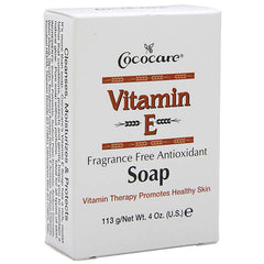 Cococare Vitamin E Fragrance Free Antioxidant Soap 4oz