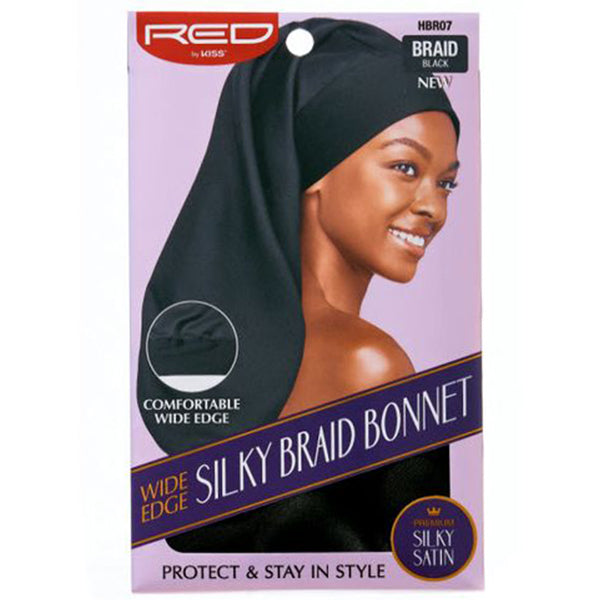 Kiss Colors & Care Silky Satin Day & Night Hair Bonnet Cap, Super