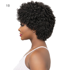 Janet Collection Natural Curly Synthetic Hair Wig - AFRO FIBY