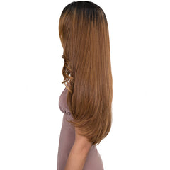 Janet Collection Synthetic Extended Deep Part Lace  Wig  - JUNE