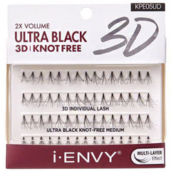 Kiss I Envy KPEXXUD Knot Free Ultra Black 3D Individual Lash