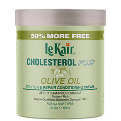 LeKair Cholesterol Plus Olive Oil Nourish and Repair Conditioning Cream 24oz