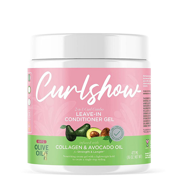 ORS Curlshow Leave-In Conditioner Gel Infused with Collagen & Avocado Oil 16oz