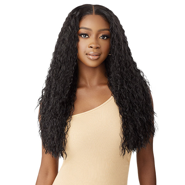 Outre 100% Human Hair Blend 5x5 HD Lace Closure Wig - HHB PERUVIAN WATER WAVE 24