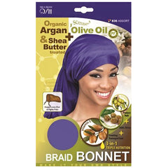 Qfitt Organic Argan + Olive Oil & Shea Butter Braid Bonnet