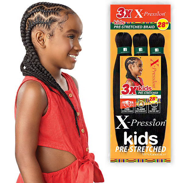 Sensationnel Synthetic Braid - 3X X PRESSION PRE-STRETCHED BRAID 28 (KIDS)