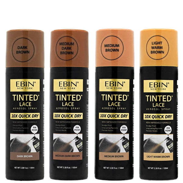 Tinted Lace Aerosol Spray | Wig Styling Products | Ebin New York Natural Balck
