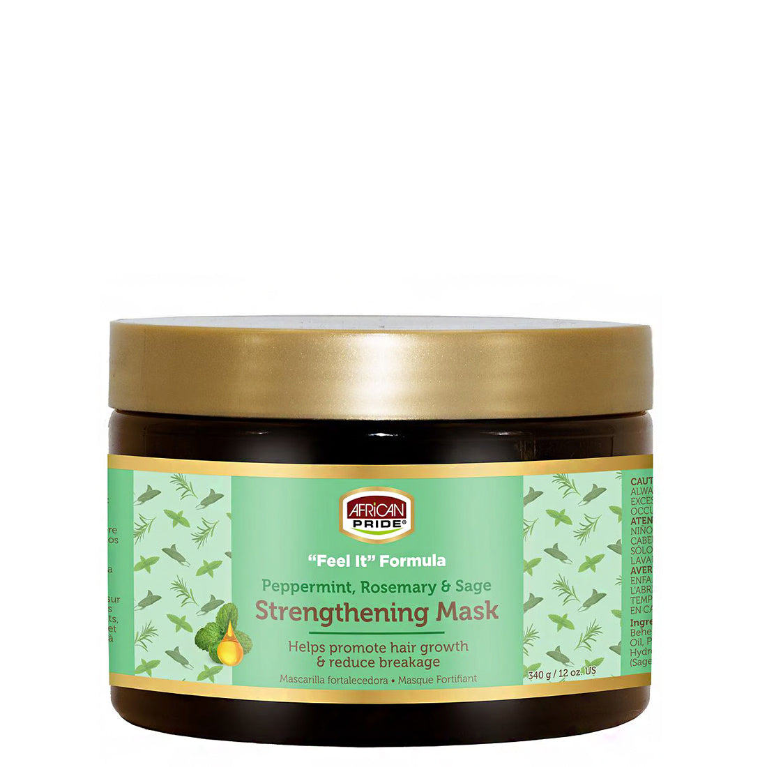 African Pride Feel It Formula Peppermint Rosemary & Sage Strengthening Mask 12oz