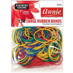 Annie #3150 Large Rubber Bands - Assorted Colors 150ct
