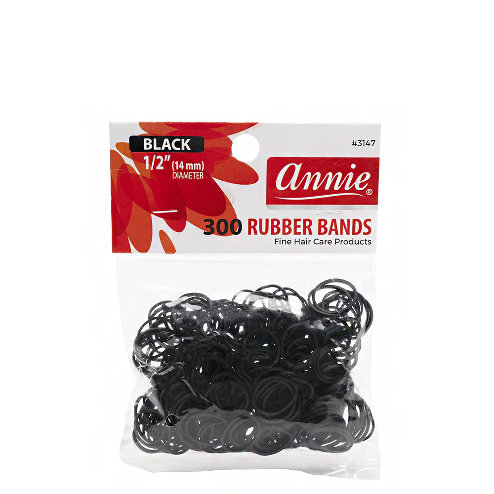 Annie #3152 300 Rubber Bands - Black