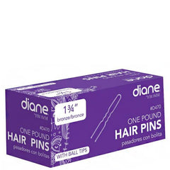 Diane D470 One Pound Hair Pins With Ball Tips - Bronze 1-3\/4\"