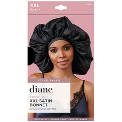 Diane D7326 Premium XXL Satin Bonnet - Black