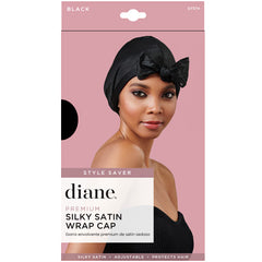 Diane D7374 Premium Silky Satin Wrap Cap - Black