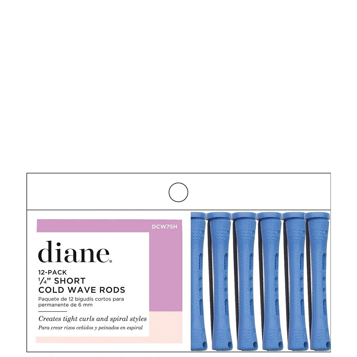 Diane #DCW7SH Cold Wave Rods - 1\/4\" Short Blue