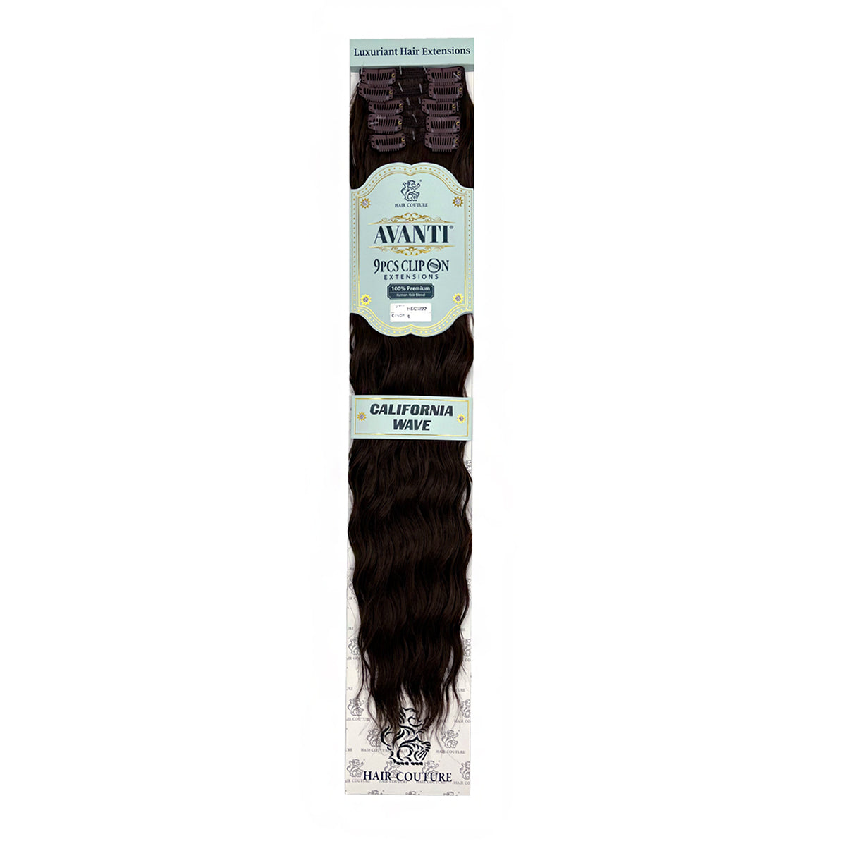 Hair Couture Avanti Human Hair Blend 9pcs Clip On Extension California Wave - HBCW22
