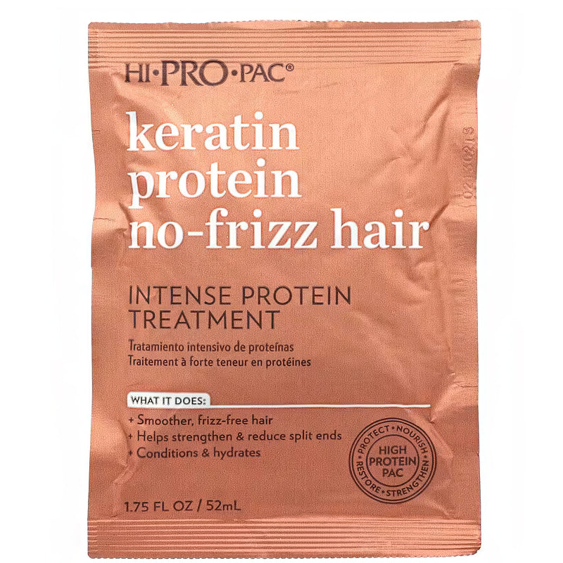 Hi Lift Pro Pac Hi-Pro-Pac Keratin No-Frizz Hair Intense Protein Treatment 1.75oz ...