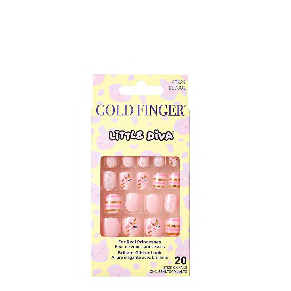 IVY Gold Finger Little Diva 20 Stick-On Nails BLDGXX