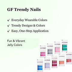 Kiss Gold Finger GJCXX Color Jelly 24 Nails