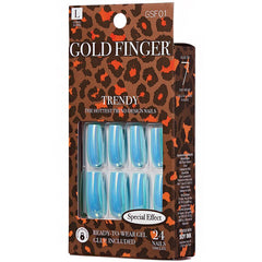 Kiss GSFXX Gold Finger Trendy Ready to Wear Gel 24 Nails