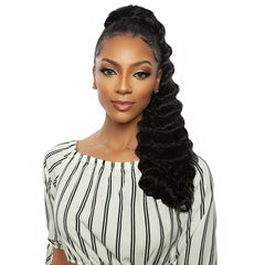 Mane Concept Brown Sugar Human Hair Blend Ponytail - BSWNT07 CRIMP WAVE WNT 22