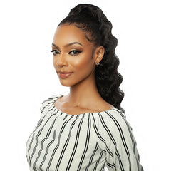 Mane Concept Brown Sugar Human Hair Blend Ponytail - BSWNT07 CRIMP WAVE WNT 22