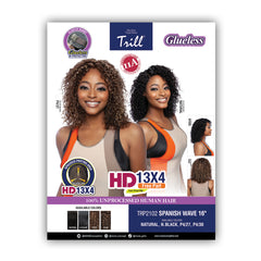 Mane Concept Trill 100% Human Hair 13x4 Glueless HD Lace Wig - TRP2102 SPANISH WAVE 16