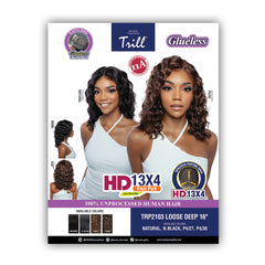 Mane Concept Trill 100% Human Hair 13x4 Glueless HD Lace Wig - TRP2103 LOOSE DEEP 16