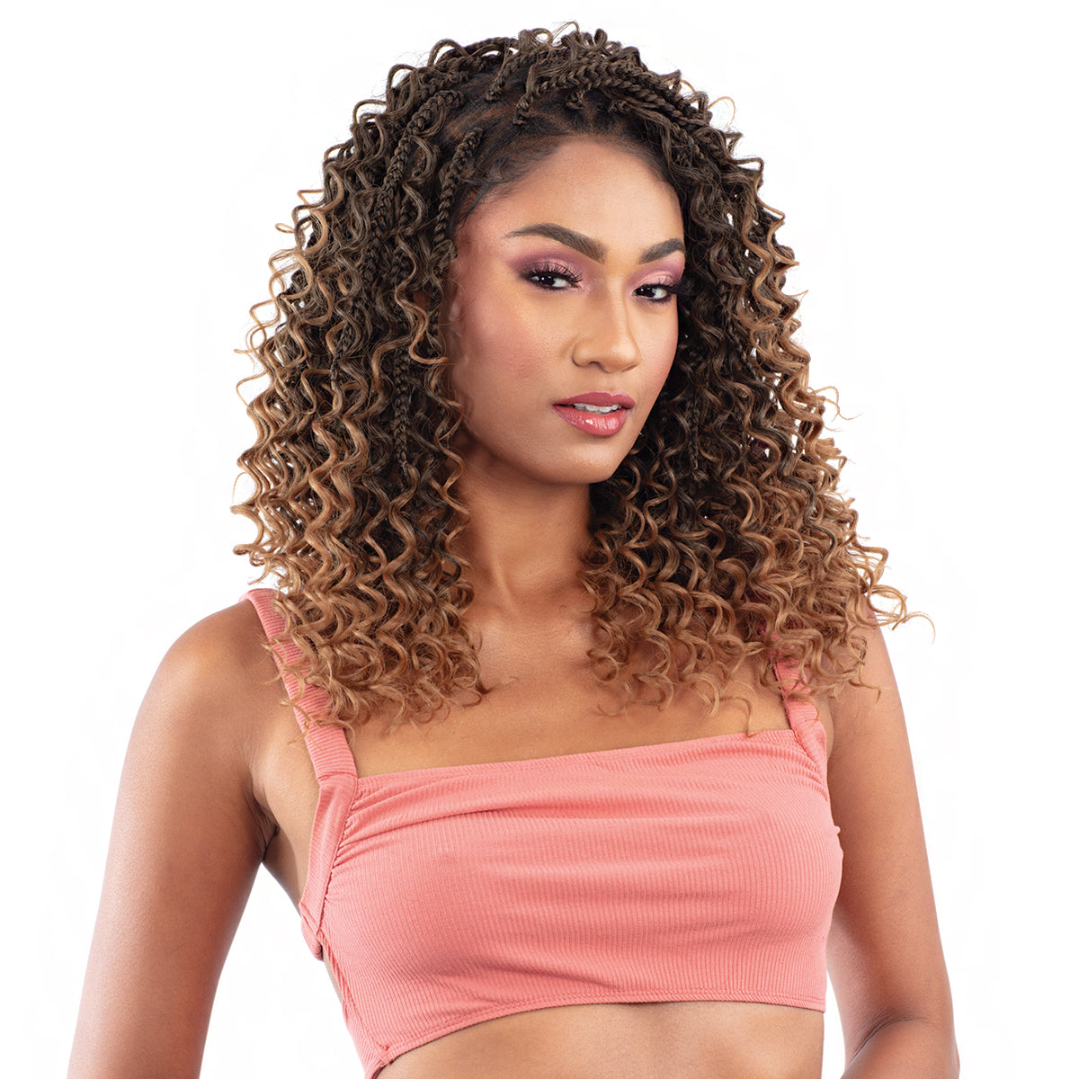 Mayde Beauty Synthetic Hair Glueless HD Whole Lace Wig - ARUBA BOHO BRAID 18