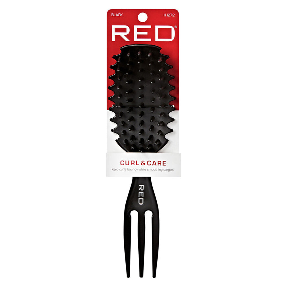 Red By Kiss HH272 Curl & Care Detangle Brush Black