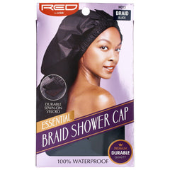 Red By Kiss HQ13 Essential Braid Shower Cap Black