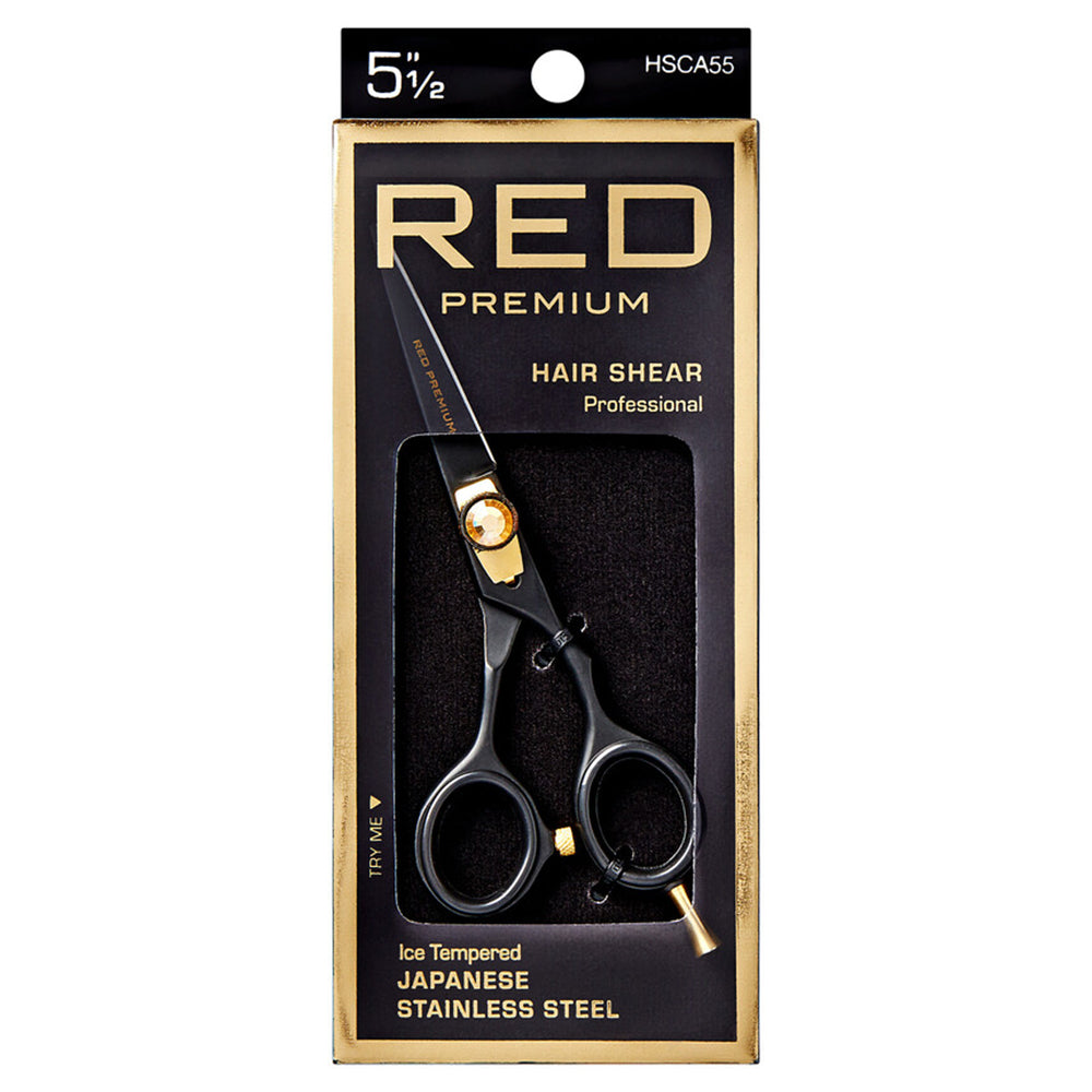 Red Premium HSCA55 Straight Hair Shear 5 1\/2\"