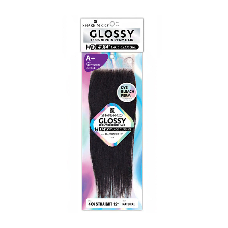 Shake N Go Glossy 4x4 HD Lace Closure STRAIGHT 12