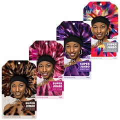 Annie Ms. Remi #4526 Tie Dye Silky Satin Bonnet Super Jumbo Assorted