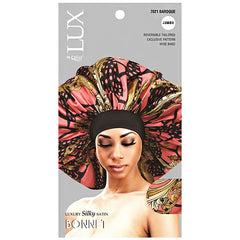 Lux by Qfitt Luxury Silky Satin Bonnet - Jumbo #7021 Afro Assort