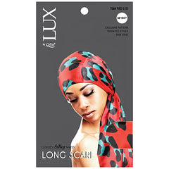 Lux by Qfitt Luxury Silky Satin Long Scarf - 66\"X19\" #7084 Leo Assort