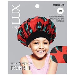 Lux by Qfitt Luxury Silky Satin Bonnet for Kid - #7304 Leo Assort