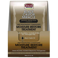 African Pride Black Castor Miracle Moisture Restore Treatment 2oz