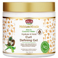 African Pride Moisture Miracle Aloe & Coconut Water Hydrate & Hold Curl Defining Gel 18oz