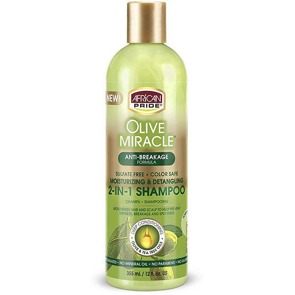 African Pride Olive Miracle 2-In-1 Shampoo & Conditioner 12oz