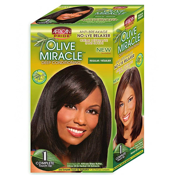 African Pride Olive Miracle Conditioning No-Lye Relaxer Touch-up Kit Regular