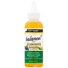 Aunt Jackie's Curls & Coils Natural Growth Oil Blends Balance Grapeseed & Avocado Growth Oil 4oz