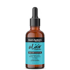 Aunt Jackie's Elixir Essentials Hair & Scalp Oil 2oz - Enriched with Biotin Rosemary & Mint