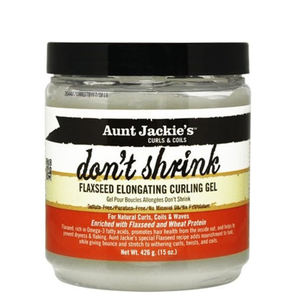 Aunt Jackie's Curls & Coils Flaxseed Recipes Don’t Shrink Flaxseed Elongating Curling Gel 15oz