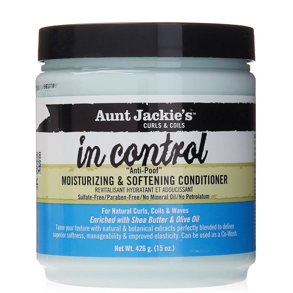 Aunt Jackie's Curls & Coils In Control Anti-Poof Moisturizing & Softening Conditioner 15oz