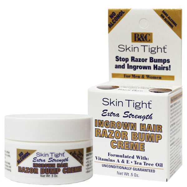 B&C Skin Tight Extra Strength In Growth Hair & Razor Bump Creme 0.5oz