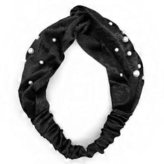 Bon Pearl Criss Cross Satin Headband