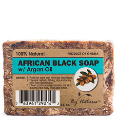 By Natures African Black Soap with Argan Oil 3.5oz